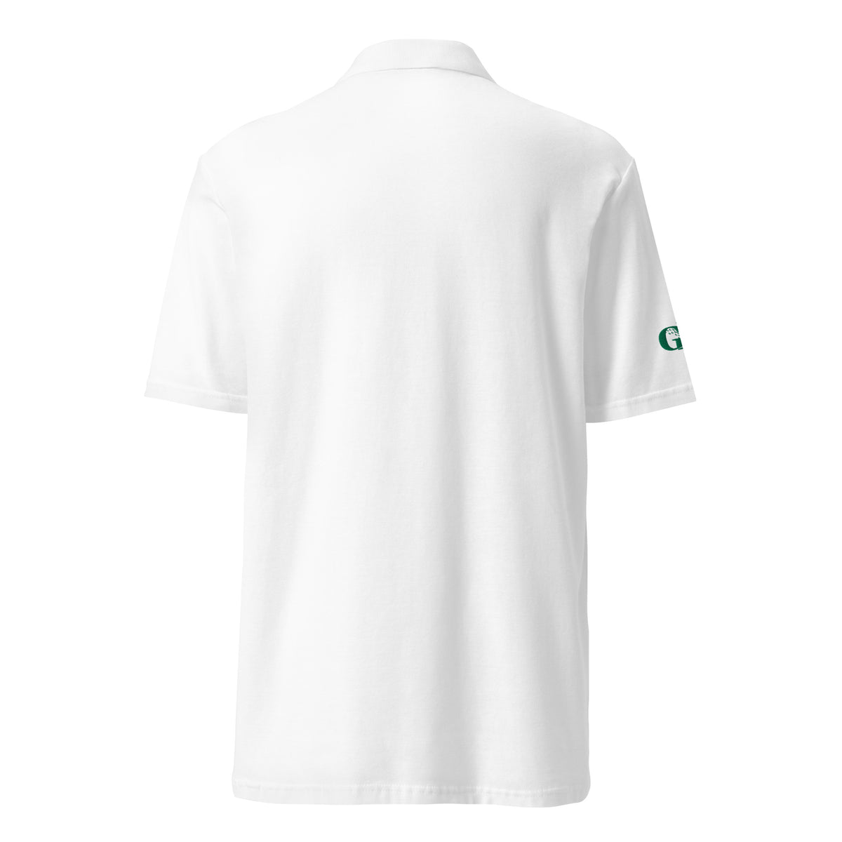 Golf Polo White Sleeve Logo