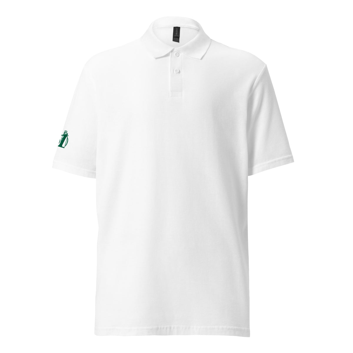 Golf Polo White Sleeve Logo